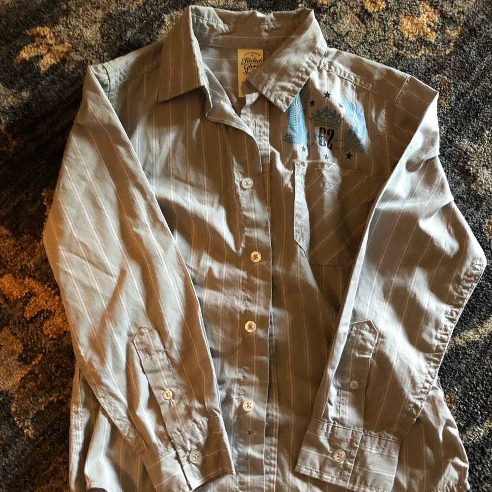 Long Sleeve Faded Glory Shirt Size M 8